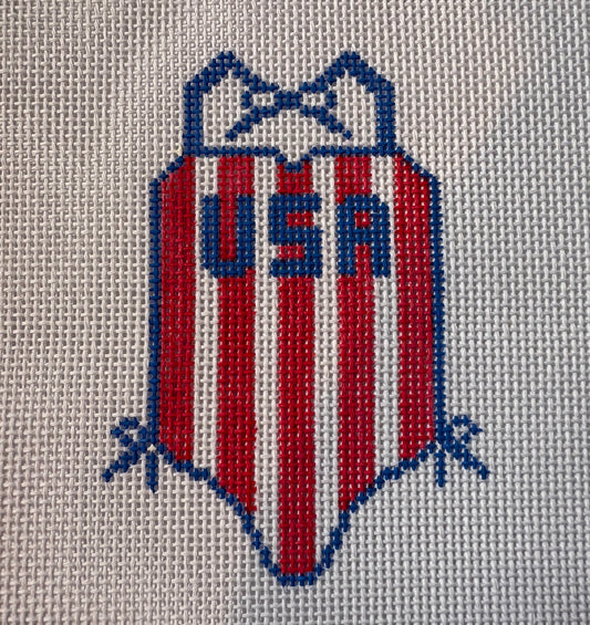 USA Girls Swimsuit Needlepoint Canvas