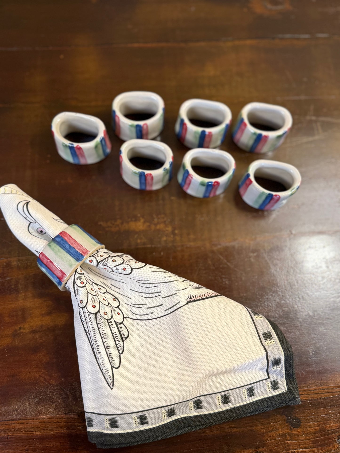 Stoneware Napkin Rings