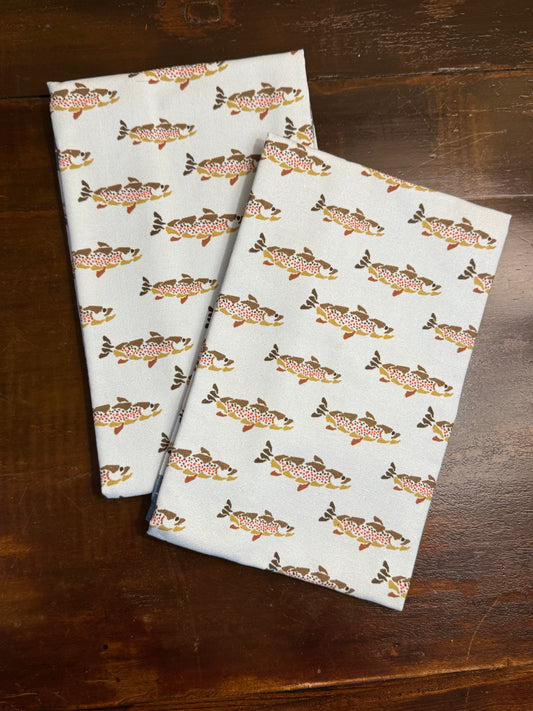 Cotton Hand Towels - Trout