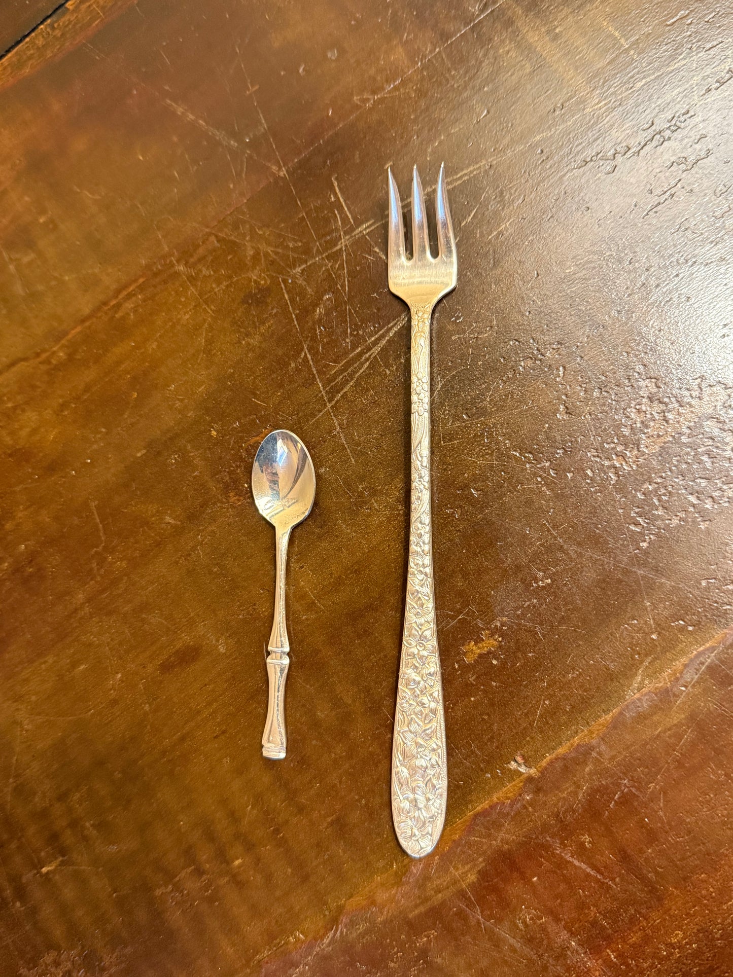 Antique Sterling Serving Fork