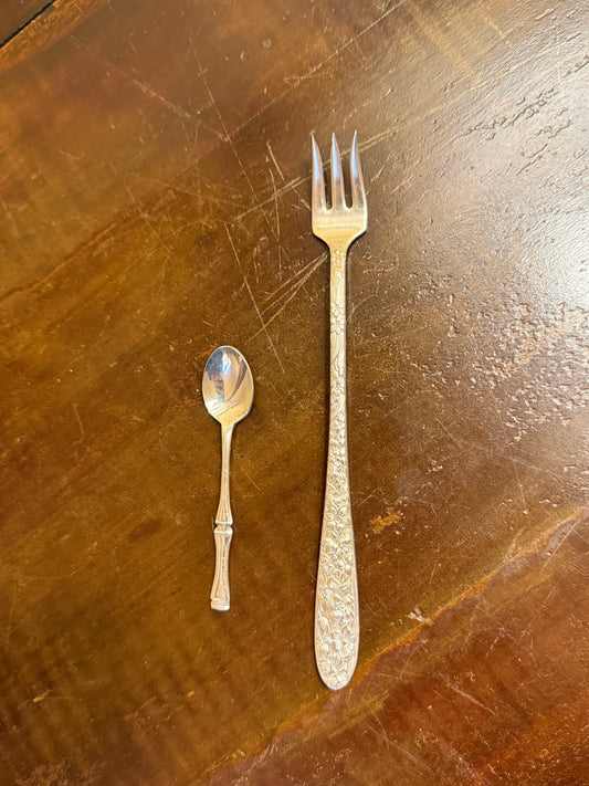 Antique Sterling Serving Fork