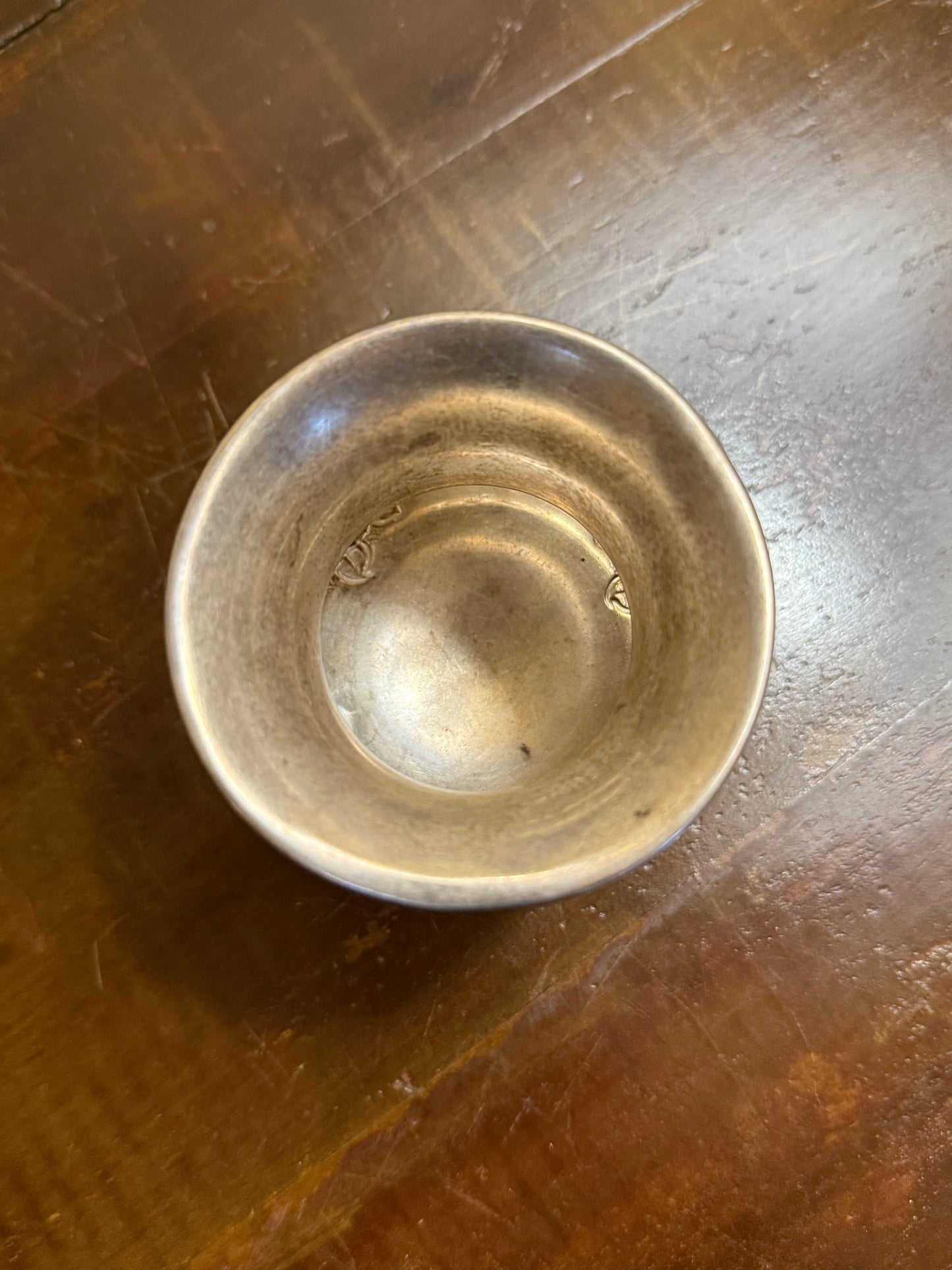 Sterling Footed Embossed Small Vase