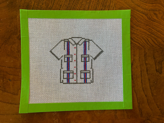 Mustang Game Day Guayabera Needlepoint Canvas