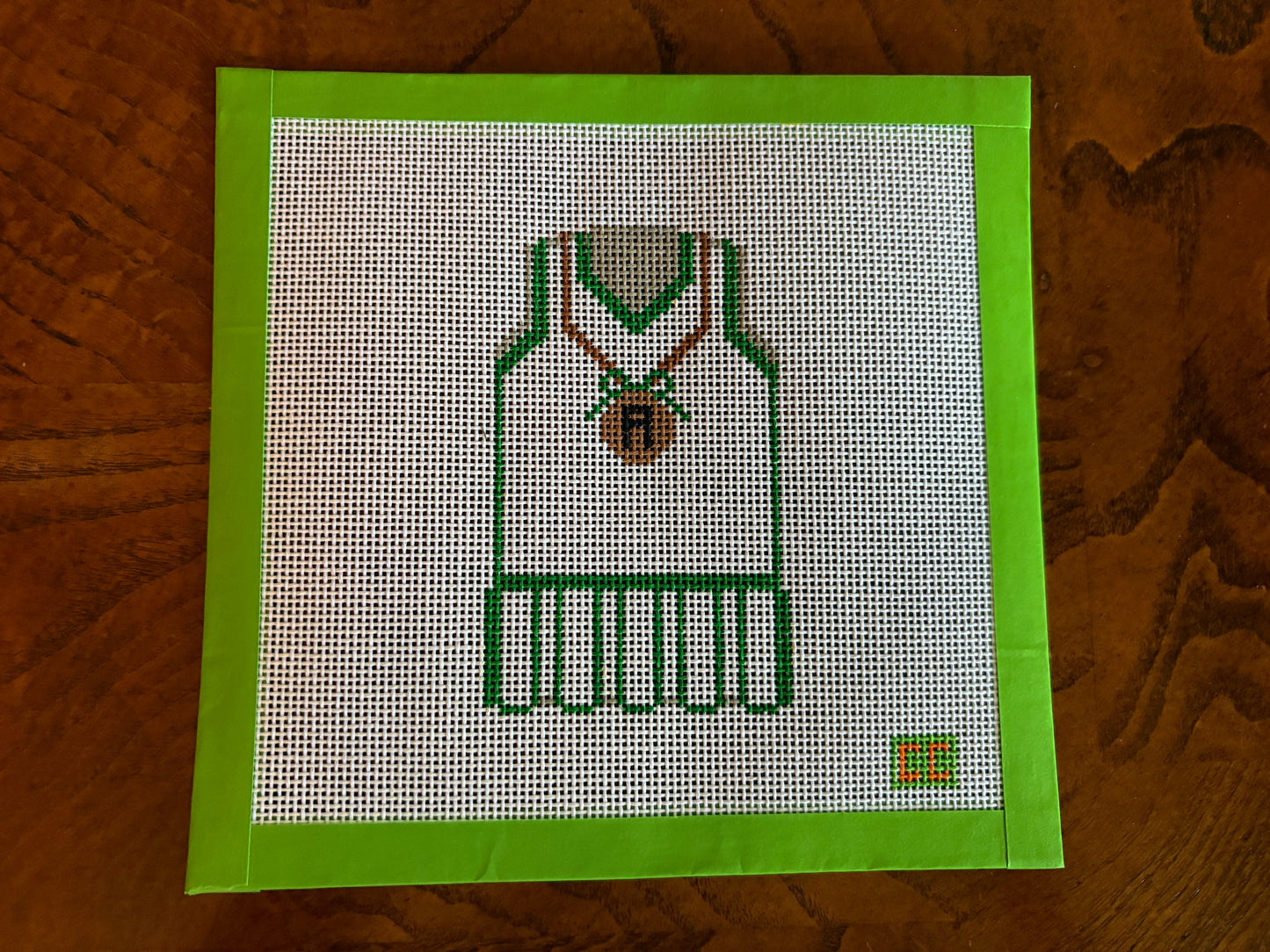 Aztec Athletic Dress Needlepoint Canvas