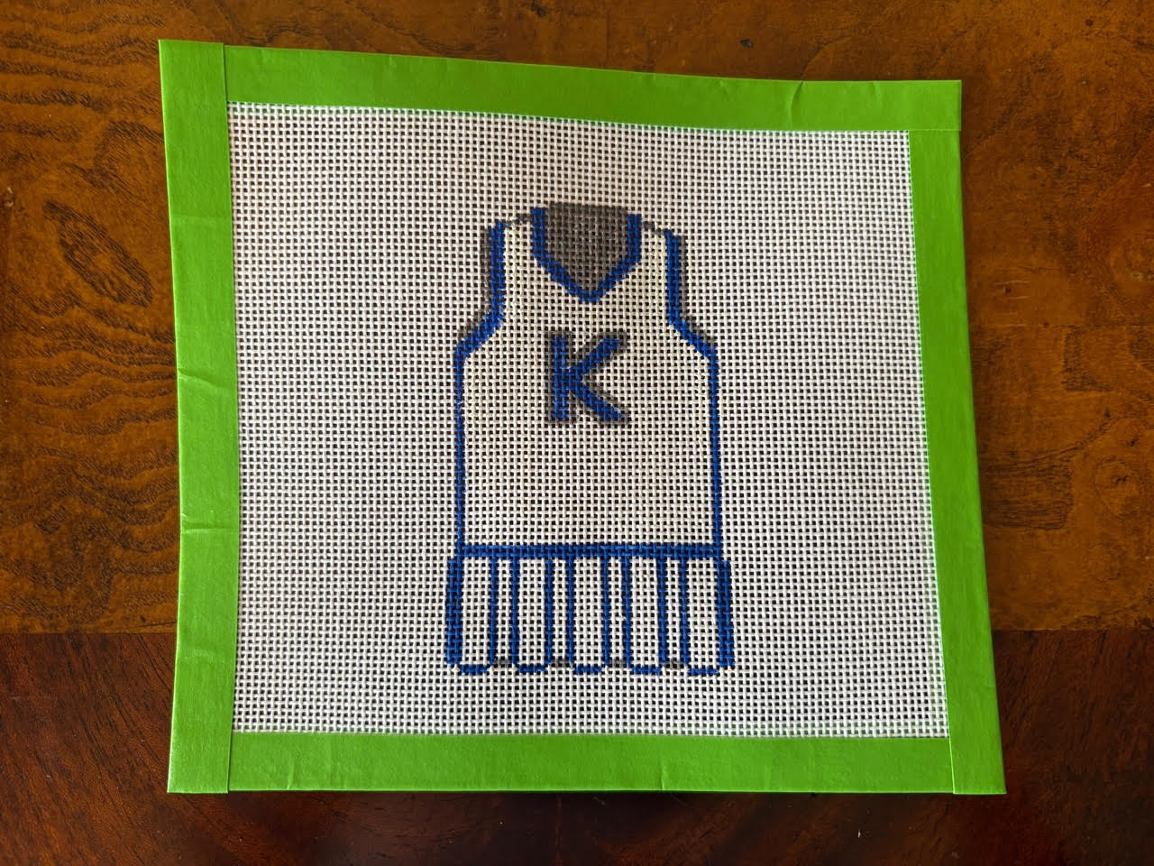 Kiowa Athletic Dress Needlepoint Canvas