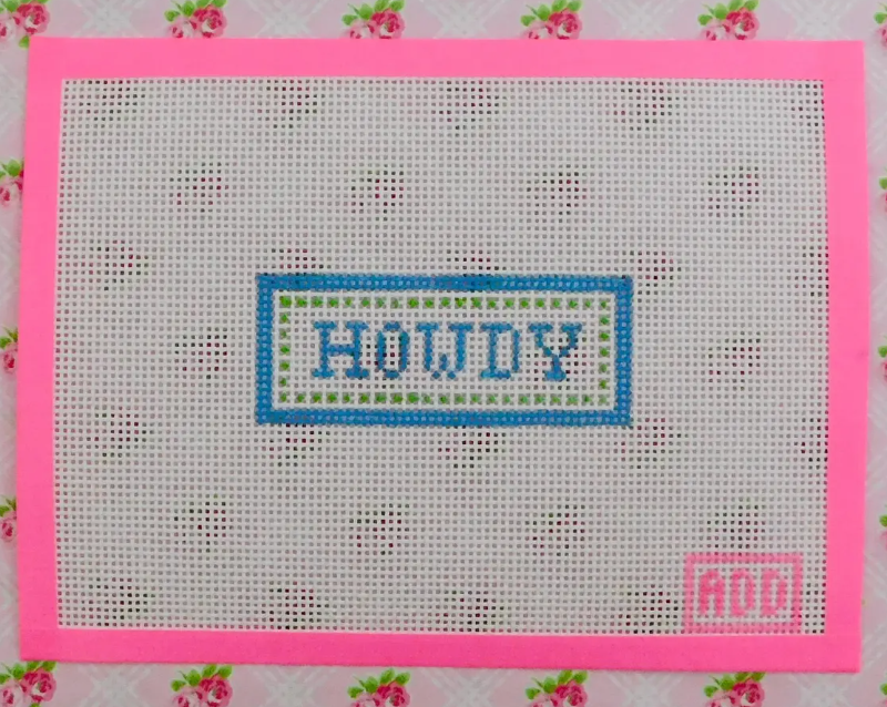 Needlepoint Kit - Mini "Howdy"