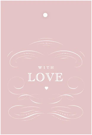 Pink Reverse With LOVE Tags - Set of 10