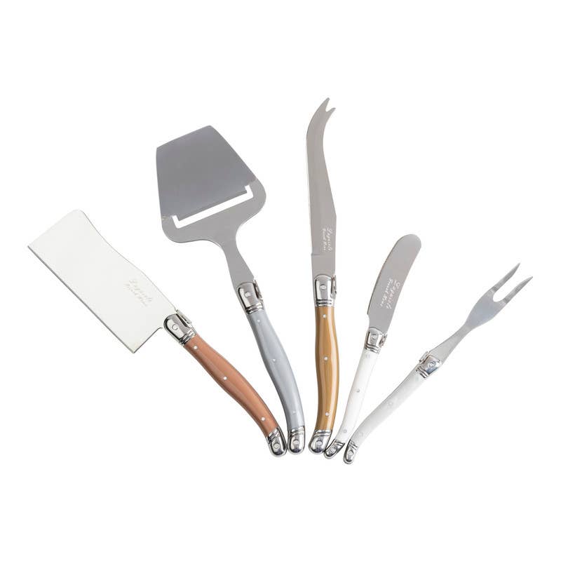Laguiole 5-Piece Cheese Knife & Slicer Set Mixed Metals
