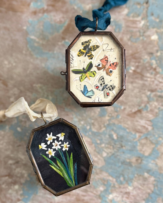 Butterfly Waltz ~ Art Locket Ornament Garden Handmade