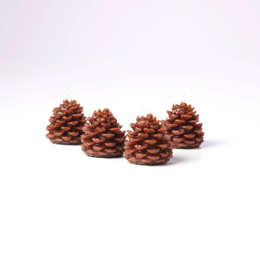 Wee Pine Cone Beeswax Candles