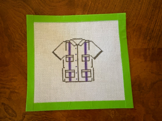 Horned Frog Game Day Guayabera Needlepoint Canvas