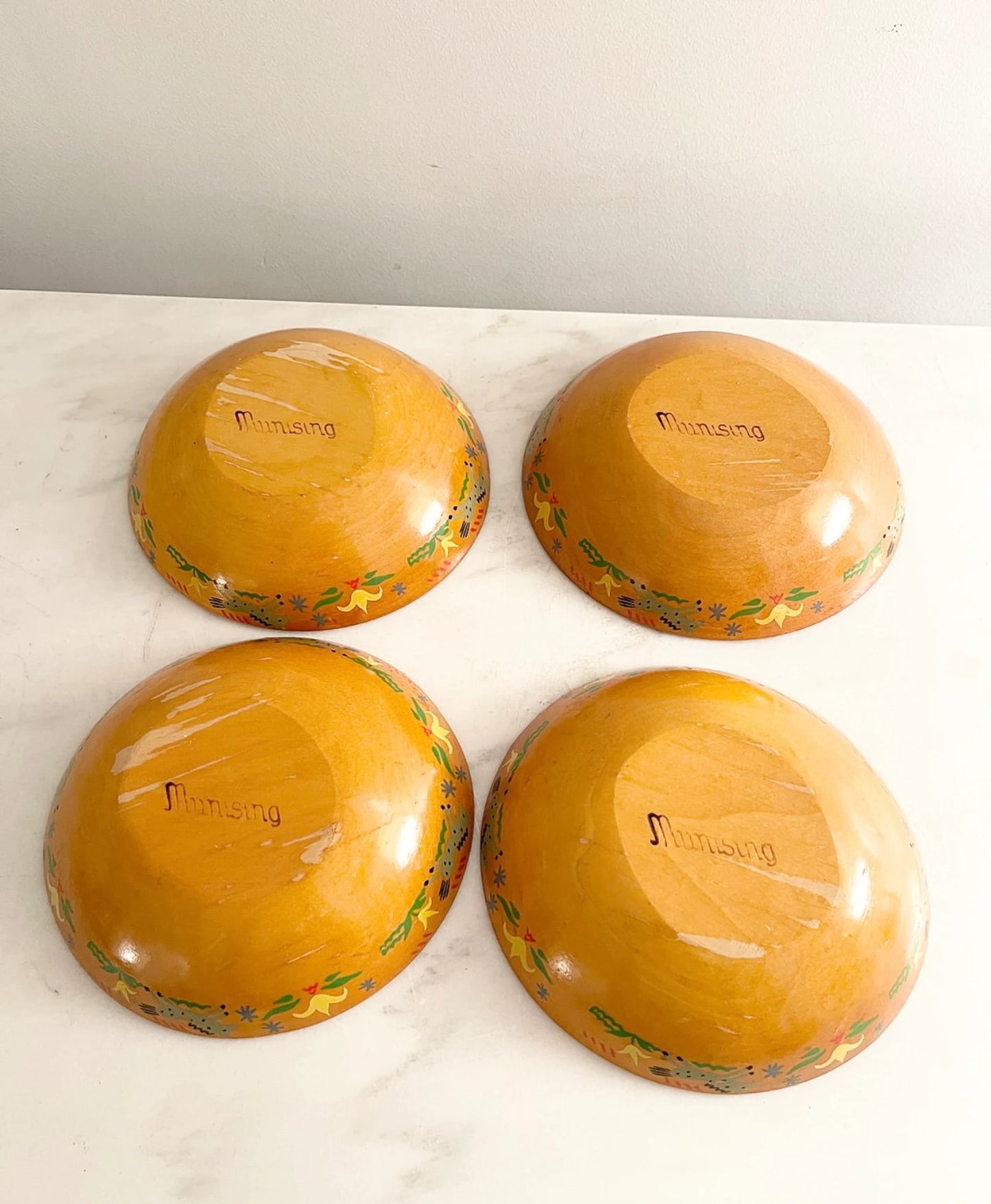 Vintage Munising Wooden Bowls